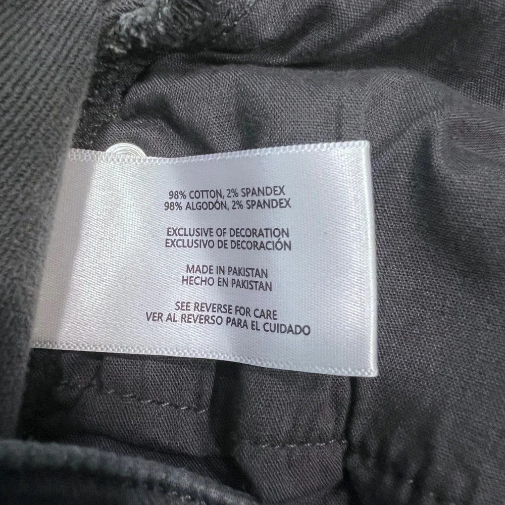 Banana Republic Mens 34x30 Charcoal Gray Stretch Cotton Five Pocket Pants